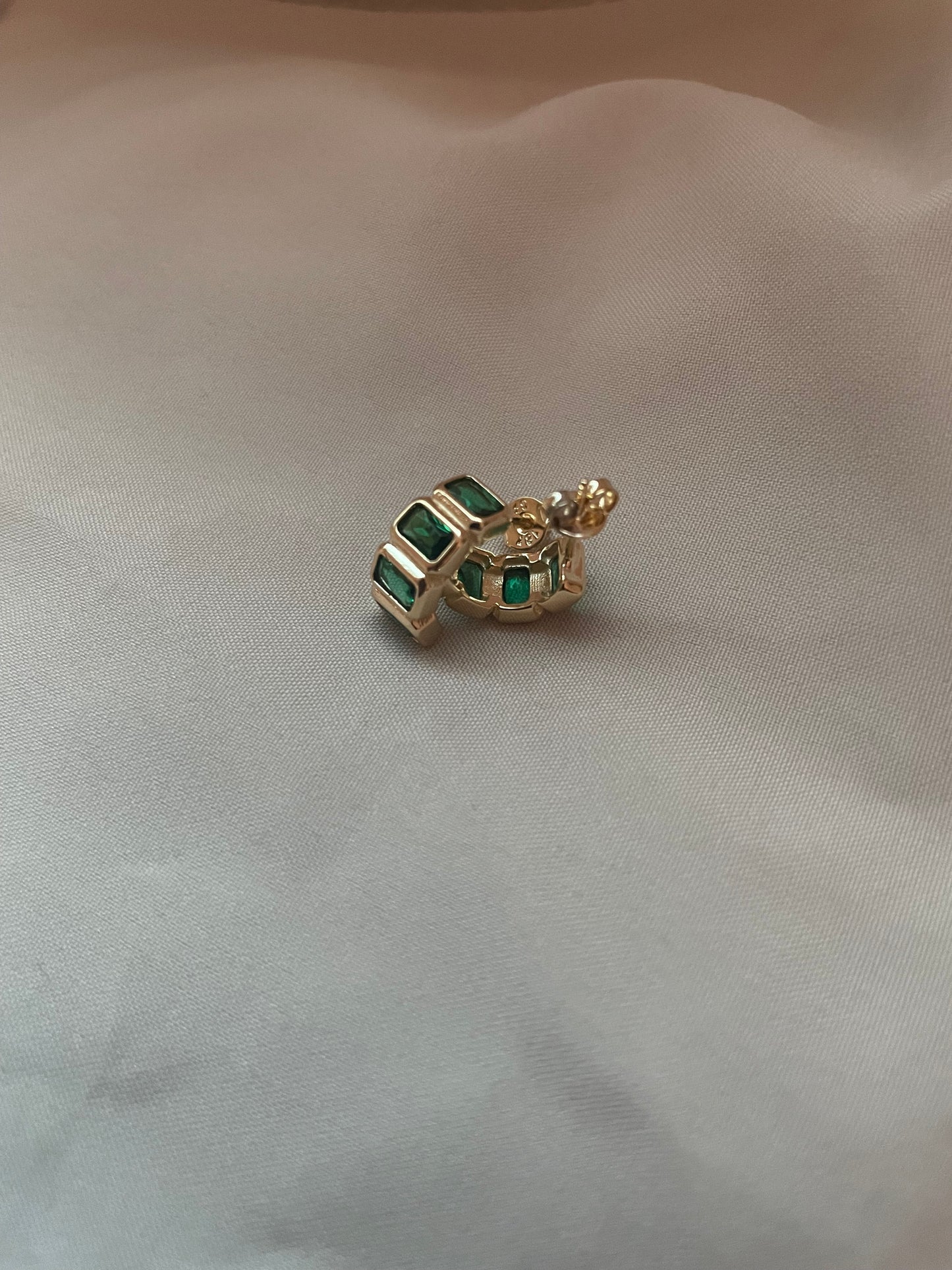 Grace Emerald Mini Hoop