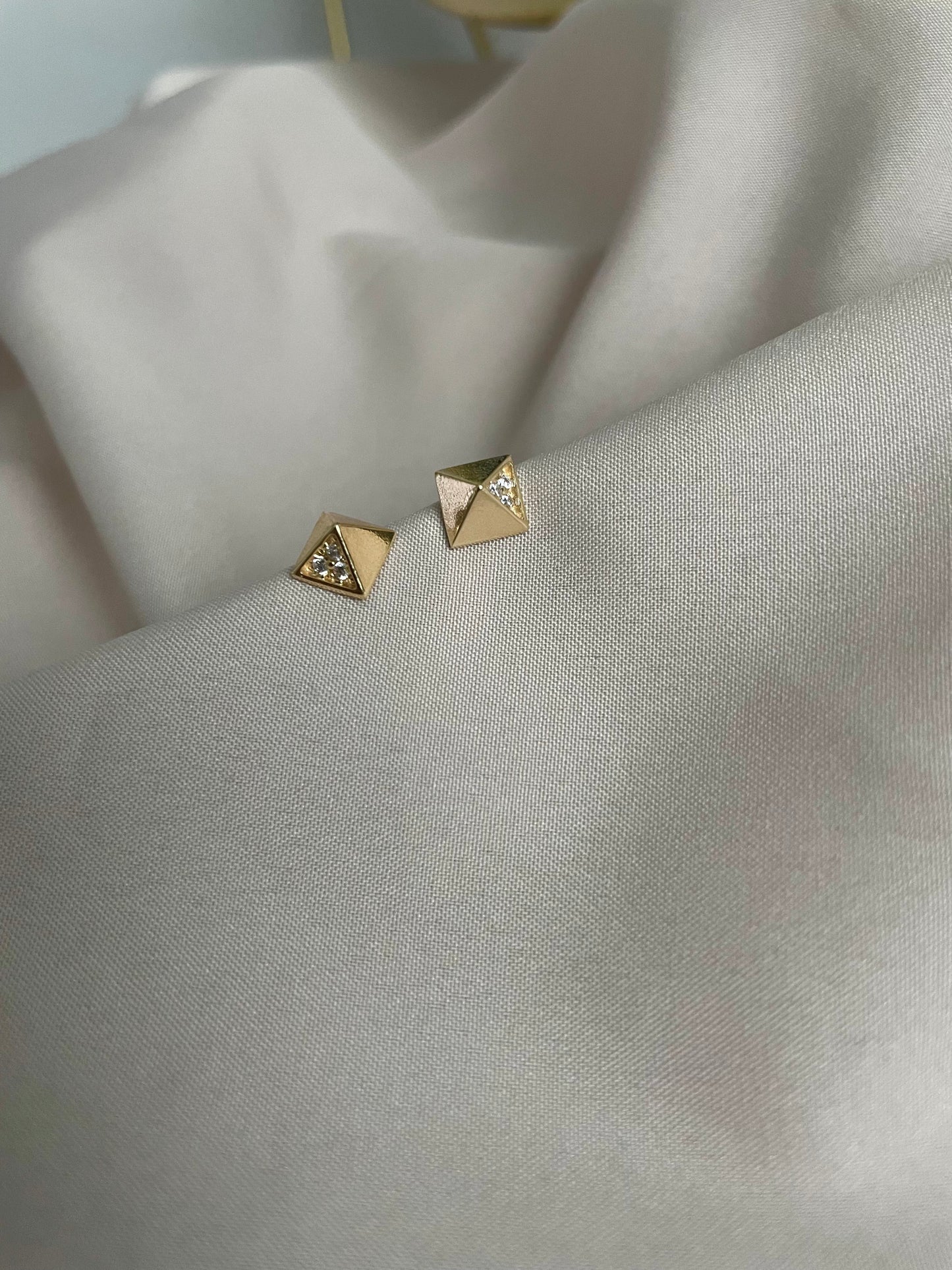 Lydia Pyramid Stud Earrings